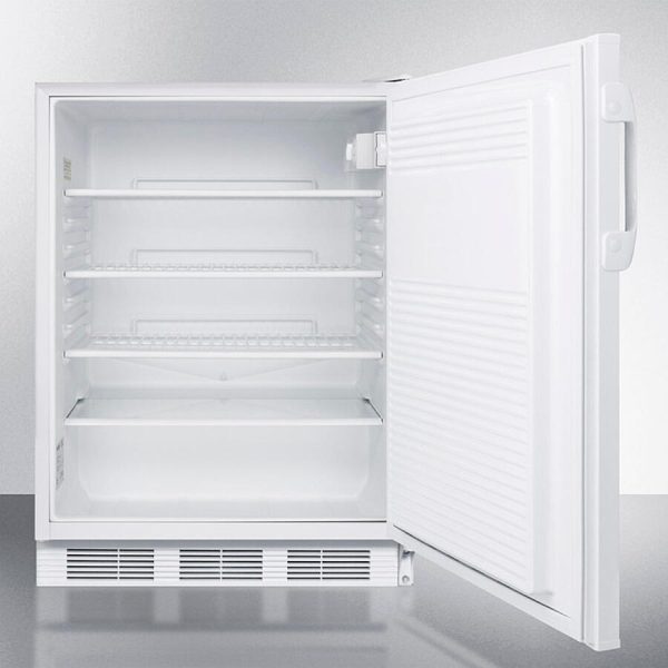 Summit FF7WBIADA Ada Compliant Built-In Undercounter All-Refrigerator For General Purpose Or Commercial Use, With Flat Door Liner, Auto Defrost Operation And White Exterior Online now