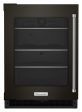 Kitchenaid KURL314KBS 24  Undercounter Refrigerator With Glass Door And Shelves With Metallic Accents - Black Stainless Steel With Printshield™ Finish Supply