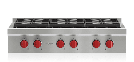 Wolf SRT366LP 36  Sealed Burner Rangetop - 6 Burners For Sale