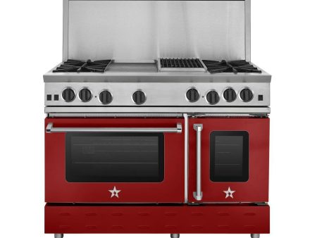 Bluestar RNB484FTBV2L 48  Rnb Series Range With A 24  French Top Hot on Sale