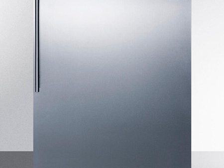 Summit FF6WBISSHV Built-In Undercounter All-Refrigerator For General Purpose Use W Automatic Defrost, Stainless Steel Wrapped Door, Thin Handle, And White Cabinet Online