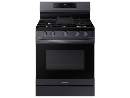 Samsung NX60A6511SG 6.0 Cu. Ft. Smart Freestanding Gas Range With No-Preheat Air Fry & Convection In Black Stainless Steel Online Hot Sale