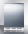 Summit FF7WBISSHHADA Ada Compliant Built-In Undercounter All-Refrigerator For General Purpose Or Commercial Use, Auto Defrost W Ss Door, Horizontal Handle, And White Cabinet For Discount