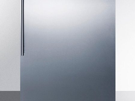 Summit FF7LWSSHV Commercially Listed Freestanding All-Refrigerator For General Purpose Use, Auto Defrost W Lock, Ss Wrapped Door, Thin Handle, And White Cabinet Sale