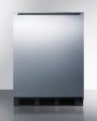 Summit FF7BKBISSHH Commercially Listed Built-In Undercounter All-Refrigerator For General Purpose Use, Auto Defrost W Ss Wrapped Door, Horizontal Handle, And Black Cabinet Online Sale