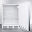 Summit FF7WBISSHV Commercially Listed Built-In Undercounter All-Refrigerator For General Purpose Use, Auto Defrost W Ss Wrapped Door, Thin Handle, And White Cabinet Discount