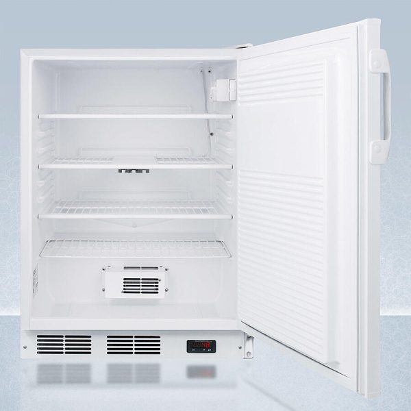 Summit FF7LWPROADA Ada Compliant 24  Wide Auto Defrost Commercial All-Refrigerator With Lock, Digital Thermostat, Internal Fan, And Access Port For User-Provided Monitoring Equipment Fashion