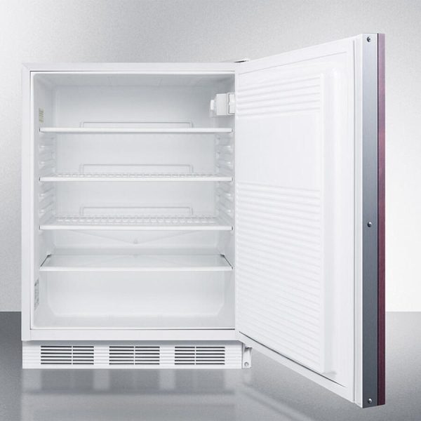 Summit FF7WBIIF Commercially Listed Built-In Undercounter All-Refrigerator For General Purpose Use, Auto Defrost W Integrated Door Frame For Overlay Panels And White Cabinet Sale