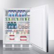 Summit FF7WBISSHHADA Ada Compliant Built-In Undercounter All-Refrigerator For General Purpose Or Commercial Use, Auto Defrost W Ss Door, Horizontal Handle, And White Cabinet For Discount