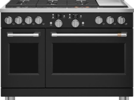 Cafe C2Y486P3TD1 Café™ 48  Smart Dual-Fuel Commercial-Style Range With 6 Burners And Griddle (Natural Gas) Hot on Sale