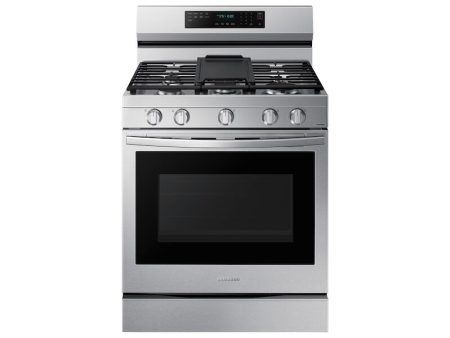 Samsung NX60A6711SS 6.0 Cu. Ft. Smart Freestanding Gas Range With No-Preheat Air Fry, Convection+ & Stainless Cooktop In Stainless Steel For Discount