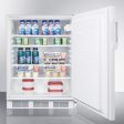 Summit FF7WBIADA Ada Compliant Built-In Undercounter All-Refrigerator For General Purpose Or Commercial Use, With Flat Door Liner, Auto Defrost Operation And White Exterior Online now