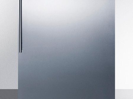 Summit FF6WBISSHVADA Ada Compliant All-Refrigerator For Built-In General Purpose Use, Auto Defrost W Stainless Steel Wrapped Door, Thin Handle, And White Cabinet on Sale