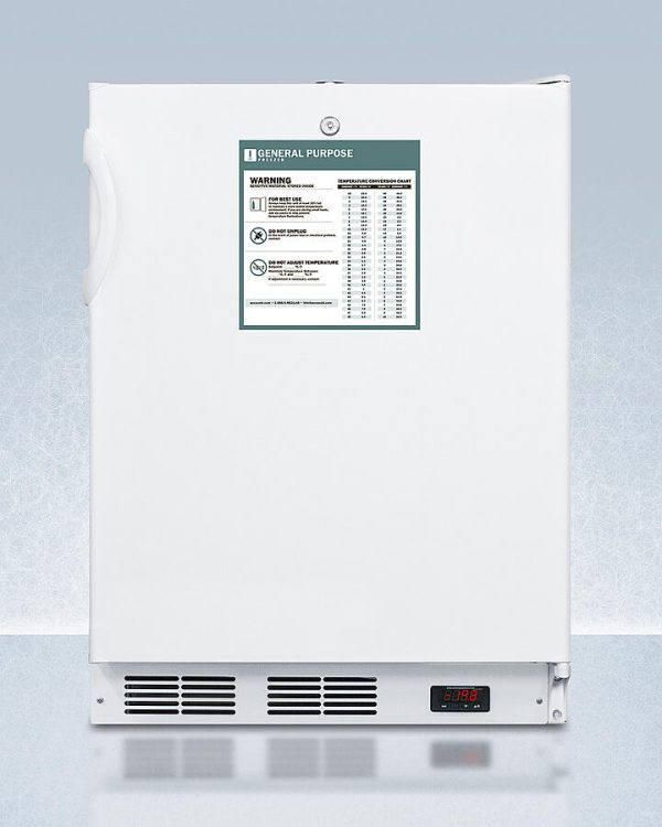 Summit VT65MLBIADAGP Ada Compliant Built-In General Purpose Undercounter Medical All-Freezer Capable Of -25 C Operation, White With Front Lock Online