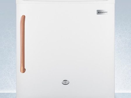 Summit FFAR23LTBC Compact 1.7 Cu.Ft. All-Refrigerator In White With Pure Copper Handle, Automatic Defrost, Front Lock, And Flat Door Liner on Sale