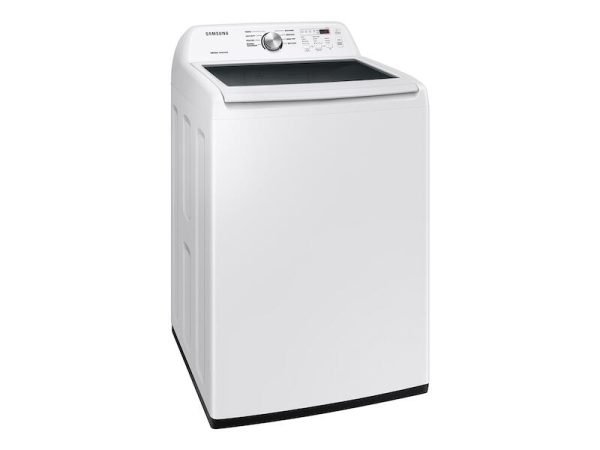 Samsung WA44A3205AW 4.4 Cu. Ft. Top Load Washer With Activewave™ Agitator And Soft-Close Lid In White Hot on Sale