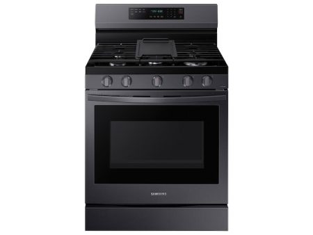 Samsung NX60A6711SG 6.0 Cu. Ft. Smart Freestanding Gas Range With No-Preheat Air Fry And Convection+ In Black Stainless Steel Hot on Sale