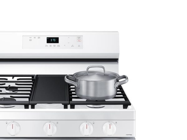 Samsung NX60A6111SW 6.0 Cu. Ft. Smart Freestanding Gas Range With No-Preheat Air Fry & Convection In White Cheap