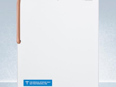 Summit FF7LWTBC Commercially Listed Freestanding All-Refrigerator For General Purpose Use, With Pure Copper Handle, Front Lock, Automatic Defrost Operation, And White Exterior on Sale