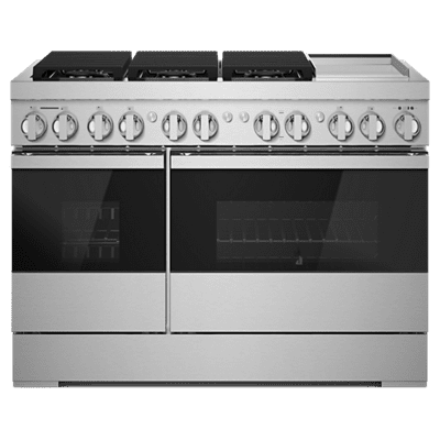 Jennair JDRP548HM Noir 48  Dual-Fuel Professional Range With Chrome-Infused Griddle Online Sale