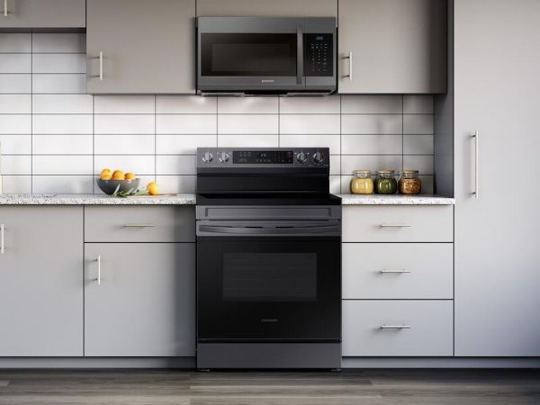 Samsung NE63A6311SG 6.3 Cu. Ft. Smart Freestanding Electric Range With Rapid Boil™ & Self Clean In Black Stainless Steel For Cheap